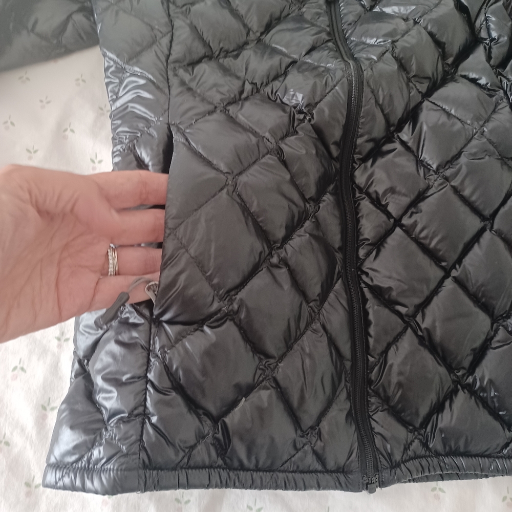 32 Degree Light Weight Puffer Puffy Jacket Women M Down Filled Packable Black - Picture 8 of 12
